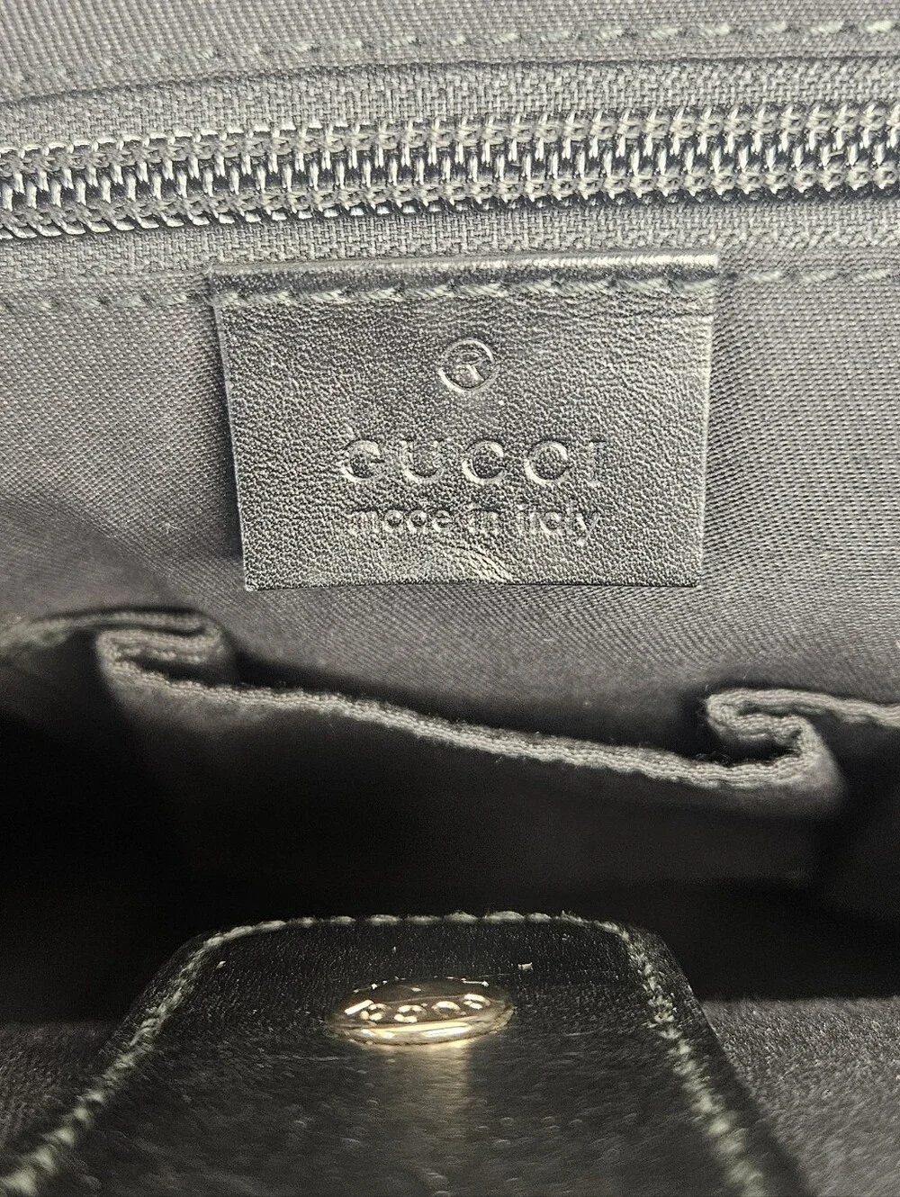 Authentic Gucci Black Diamante Messenger Crossbody Laptop Computer Bag